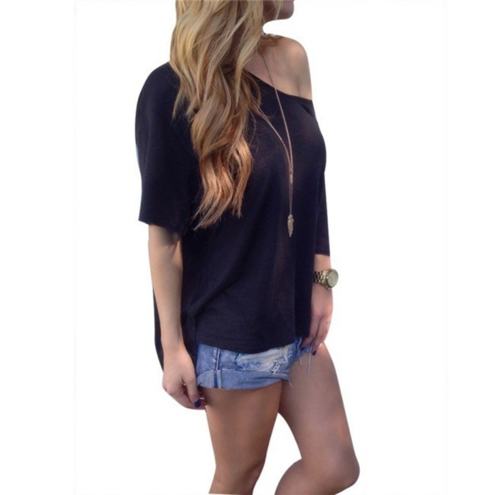 One shoulder over sized tee - Picture 6 of 8